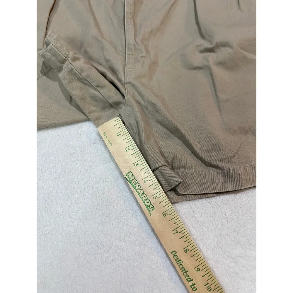 Polo Ralph Lauren Andrew Short Mens 42 Khaki Tan Pleated Chino Twill‎